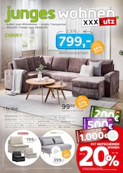 Aktueller XXXLutz Möbelhäuser Prospekt mit Wohnlandschaft, "junges wohnen.", Seite 1