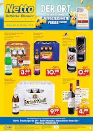 Netto Marken-Discount Prospekt für Berlin: "DER ORT, AN DEM DU IMMER AUSGEZEICHNETE PREISE FINDEST.", 2 Seiten, 06.01.2025 - 11.01.2025