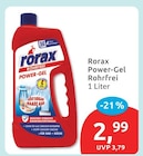 Power-Gel Rohrfrei von Rorax für 2,99 € bei budni im Angebot Power-Gel Rohrfrei von Rorax im aktuellen budni Prospekt