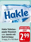 Hakle Toilettenpapier Klassisch oder Jasmin mit Duft & Dekor Angebote von Hakle bei EDEKA Saarbrücken für 2,99 €