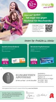 Aktueller mea - meine apotheke Prospekt "Unsere Oktober-Angebote" für Leutkirch (Allgäu) Aktueller mea - meine apotheke Prospekt für Leutkirch (Allgäu) mit Seiten