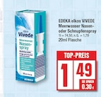 Meerwasser Nasen- oder Schnupfenspray von elkos VIVEDE im aktuellen EDEKA Prospekt für 1,49 €