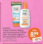Ambre Solaire Hydra 24h Sonnenspray LSF50 von Garnier im aktuellen tegut Prospekt für 8,99 €