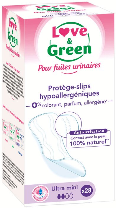 Love & Green Serviettes pour fuites urinaires