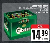 Natur Radler im Angebot bei E center in Erlangen Natur Radler Angebote von Gösser bei E center Erlangen für 14,99 €