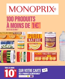 Prospectus Monoprix de la semaine "100 PRODUITS À MOINS DE 1€" avec 1 pages, valide du 15/05/2024 au 26/05/2024 pour Strasbourg et alentours