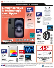 Prix et réduction Apple dans le prospectus Carrefour en cours Offre Apple dans le catalogue Carrefour du moment à la page 26