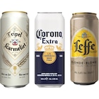 SUR TOUTES LES CANETTES 50CL - LEFFE, HOEGAARDEN, KWAK, STELLA ARTOIS, TRIPEL KARMELIET, CORONA ET BUD en promo chez Carrefour Market Troyes