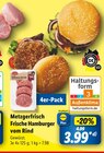 Frische Hamburger vom Rind von Metzgerfrisch im aktuellen Lidl Prospekt