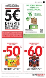 Prix et réduction Pepsi dans le prospectus Intermarché en cours Offre Pepsi dans le catalogue Intermarché du moment à la page 3