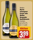 Grauer Burgunder Qualitätswein im Angebot bei REWE in Euskirchen Grauer Burgunder Qualitätswein Angebote von Martin Schongauer bei REWE Euskirchen für 3,99 €