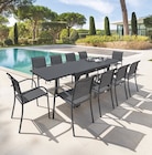 La table extensible piazza en aluminium graphite 10 places + 6 fauteuils piazza. - Maxi Bazar dans le catalogue Maxi Bazar