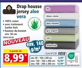 Drap housse jersey aloe vera en promo chez Norma Colmar à 8,99 €