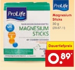 Magnesium Sticks im Netto Marken-Discount Prospekt Magnesium Sticks von ProLife im aktuellen Netto Marken-Discount Prospekt für 0,89 €