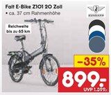 Falt E-Bike Z101 20 Zoll bei Netto Marken-Discount im Prospekt "" für 899,00 €