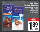 Aktuelles Maître Chocolatier Schokolade Zartbitter Angebot bei E center in Fürth ab 1,89 €