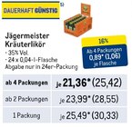 Kräuterlikör im Angebot bei Metro in Bremen Kräuterlikör Angebote von Jägermeister bei Metro Bremen für 25,42 €