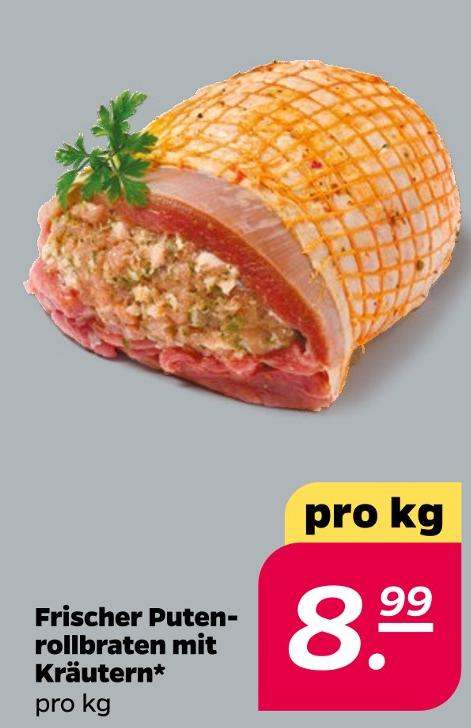 Frischer Putenrollbraten mit Kräutern