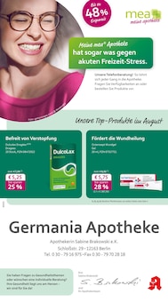 Aktueller mea - meine apotheke Prospekt "Unsere August-Angebote" Seite 1 von 4 Seiten für Berlin