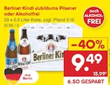 Jubiläums Pilsener von Berliner Kindl für 9,49 € bei Netto Marken-Discount im Angebot Jubiläums Pilsener von Berliner Kindl im aktuellen Netto Marken-Discount Prospekt