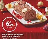 Bûche crème au beurre chocolat 6 parts à 6,99 € dans le catalogue Intermarché Hyper
