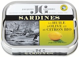 SARDINES A L'HUILE D'OLIVE ET CITRON - JACQUES GONIDEC en promo chez NaturéO Sarcelles à 3,75 €