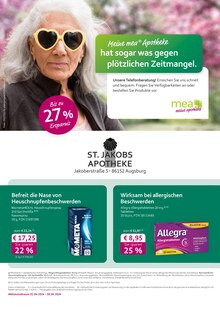 Arzneimittel im mea - meine apotheke Prospekt "Unsere April-Angebote" mit 4 Seiten (Augsburg)