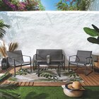 Salon de jardin Samoa 4 places + table en promo chez Maxi Bazar Fréjus à 99,00 €