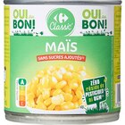 Maïs sans sucres ajoutés - CARREFOUR CLASSIC' en promo chez Carrefour Maïs sans sucres ajoutés - CARREFOUR CLASSIC' dans le catalogue Carrefour
