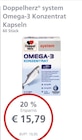 system Omega-3 Konzentrat Kapseln bei LINDA Premiumapotheke im Regensburg Prospekt für 15,79 €