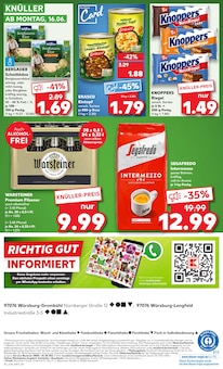 Bier im aktuellen Kaufland Prospekt (Würzburg) Bier im Kaufland Prospekt "KNÜLLER" mit 54 Seiten (Würzburg)