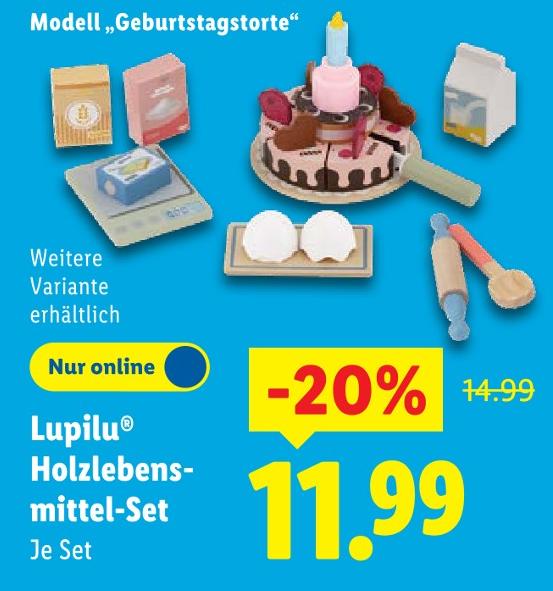 Holzlebensmittel-Set