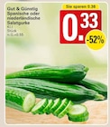 Spanische oder niederländische Salatgurke bei WEZ im Bückeburg Prospekt für 0,33 €