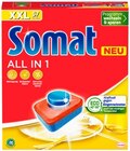 Excellence Geschirrreiniger oder All in 1 Geschirrreinigertabs Angebote von Somat bei REWE Aachen für 7,77 €