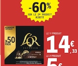 Capsules de café - L'Or Espresso en promo à 5,00 € chez E.Leclerc Capsules de café - L'Or Espresso dans le catalogue E.Leclerc