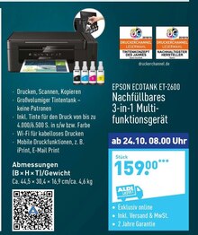 Ecotank ET-2600 Nachfüllbares 3-in-1 Multifunktionsgerät bei ALDI Nord in Hagen Ecotank ET-2600 Nachfüllbares 3-in-1 Multifunktionsgerät im Angebot bei ALDI Nord Hagen für 159,00 €