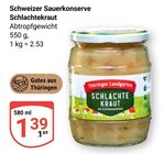 Aktuelles Schweizer Sauerkonserve Schlachtekraut Angebot bei GLOBUS in Leipzig ab 1,39 €