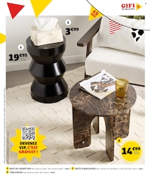 Prix et réduction Table De Salon dans le prospectus Gifi en cours Offre Table De Salon dans le catalogue Gifi du moment à la page 7