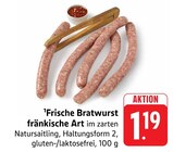 Frische Bratwurst fränkische Art im aktuellen Prospekt bei E center in Neuried