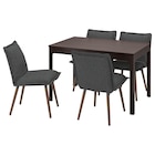 Tisch und 4 Stühle dunkelbraun/Kilanda dunkelgrau Angebote von EKEDALEN / KLINTEN bei IKEA Gotha für 518,96 €