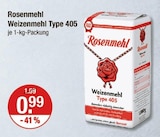 Weizenmehl Type 405 von Rosenmehl im aktuellen V-Markt Prospekt für 0,99 €