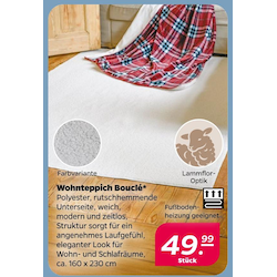 Wohnteppich Bouclé