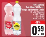 Tonic Water, Wild Berry, Ginger Ale oder Bitter Lemon Angebote von Gut & Günstig bei E center Würzburg für 0,59 €