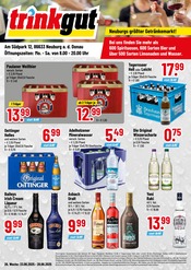 Aktueller Trinkgut Getränkemarkt Prospekt in Karlshuld und Umgebung, "Neuburgs größter Getränkemarkt!" mit 4 Seiten, 23.06.2025 - 28.06.2025