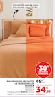 Parure housse de couette + 2 taies d'oreiller 63x63CM en promo chez Hyper U Thonon-les-Bains à 34,93 €