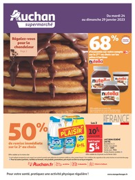 Catalogue Auchan Supermarché avec 8 pages de promos Prospectus Auchan Supermarché, "Auchan supermarché", 8 pages, 24/01/2023 - 29/01/2023