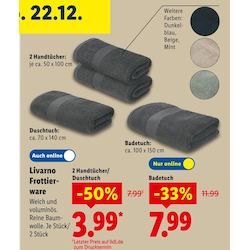 Frottierware 2 Handtücher