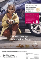 Apple im Volkswagen Prospekt in Mülheim Aktueller Volkswagen Prospekt mit Apple, "Herbst im Kopf. Sicherheit im Auto.", Seite 1