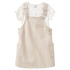 Aktuelles Mädchen Set mit Latzkleid und T-Shirt Angebot bei Ernstings family in Nürnberg ab 19,99 €