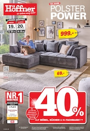 Wohnlandschaft Angebot im aktuellen Höffner Prospekt auf Seite 1